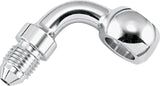 Twin Power Stainless Brake Fitting 3/8 Inch X AN3 90 Degree Banjo Adaptor