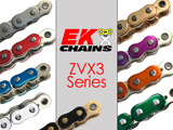 Vortex Racing EK 525 ZVX3 Rivet Master 120 Links- Metallic Red