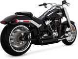 Vance & Hines 18-22 Harley Softail Wide Tire Shortshots Staggered Exhaust System - Black