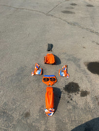 2007 KTM SX50 Orange/Blue Complete Plastic Kit/Decals - 45108299700