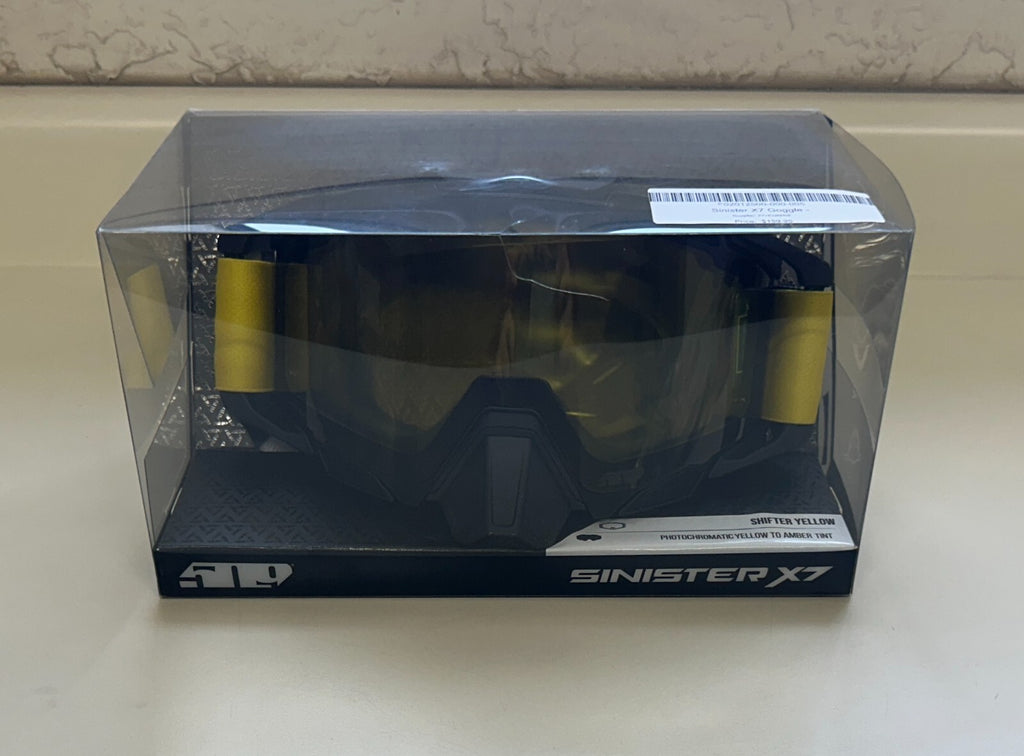 Shifter Yellow Sinister X7 Goggle Vent Shuttered Frame Anti Fog Scratch Lens