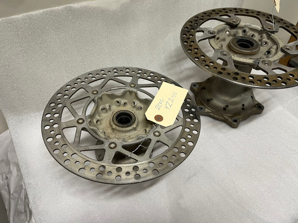 2000 Yamaha YZ250 Wheel Hub Front and Rear with Brake Discs OEM