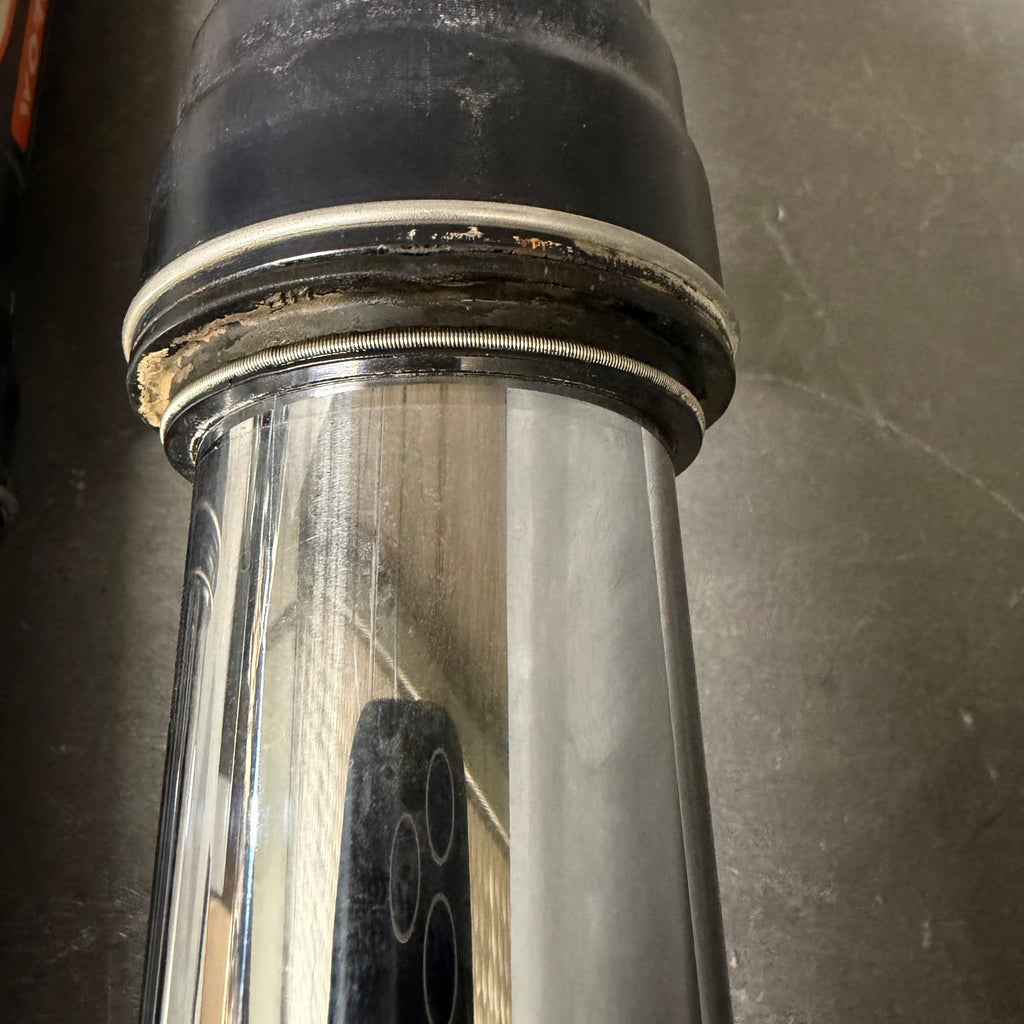 04-2014 KTM 125-525 FORKS LEFT AND RIGHT VALVED BY E.S.P