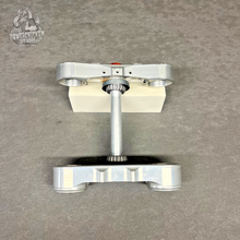 Load image into Gallery viewer, 2008 KTM 144 SX OEM Triple Clamps w/ Steering Stem &amp; Risers