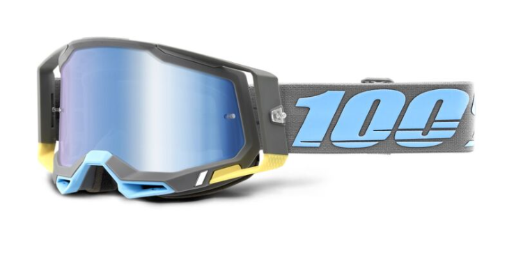 100% RACECRAFT 2 GOGGLE TRINIDAD - MIRRORED BLUE LENS 