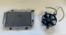 Load image into Gallery viewer, OEM 2007 Yamaha YFZ 450 Radiator W/Blower 5TG-12461-10-00 5TG-12405-00-00