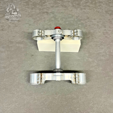 Load image into Gallery viewer, 2008 KTM 144 SX OEM Triple Clamps w/ Steering Stem &amp; Risers
