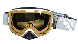 509 KINGPIN FUZION OFFROAD GOGGLE - WHITE HEXANT WITH GOLD - CLEAR TINT