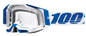 100% RACECRAFT 2 GOGGLE ISOLA - BLUE AND WHITE - CLEAR LENS