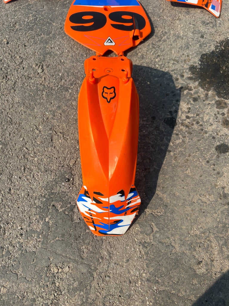 2007 KTM SX50 Orange/Blue Complete Plastic Kit/Decals - 45108299700