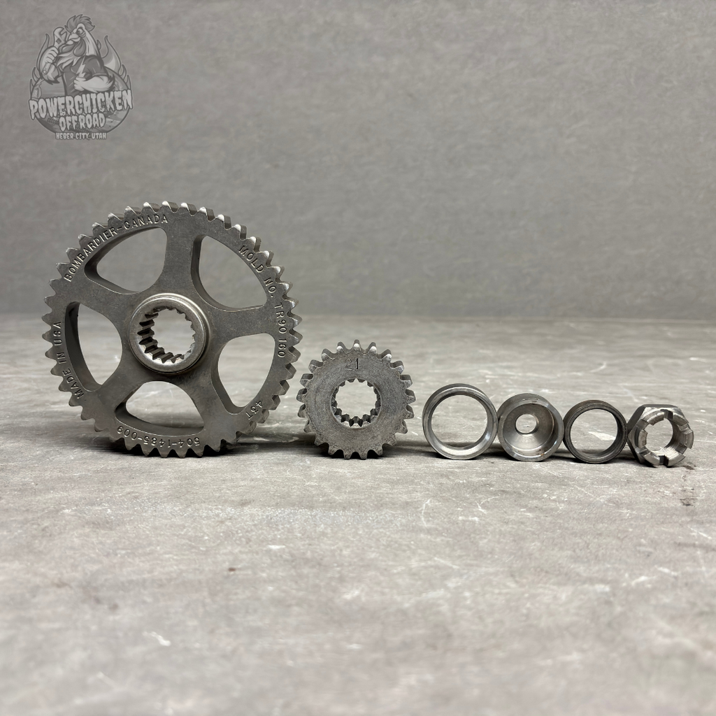 1998 Ski-Doo Summit-X 670 Chaincase Assembly Cover & 21/43T Sprockets #504150100