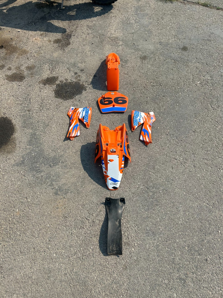 2007 KTM SX50 Orange/Blue Complete Plastic Kit/Decals - 45108299700