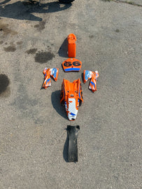 2007 KTM SX50 Orange/Blue Complete Plastic Kit/Decals - 45108299700