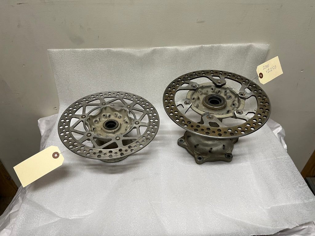 2000 Yamaha YZ250 Wheel Hub Front and Rear with Brake Discs OEM