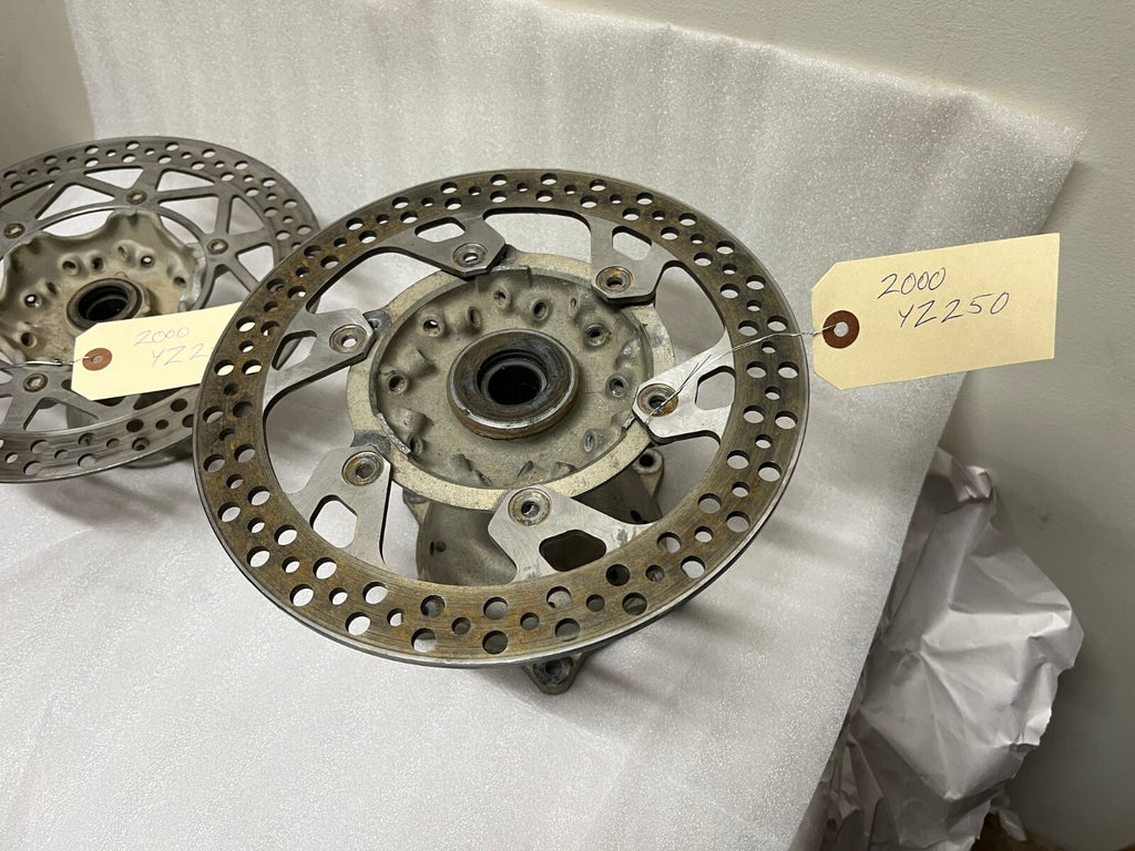 2000 Yamaha YZ250 Wheel Hub Front and Rear with Brake Discs OEM
