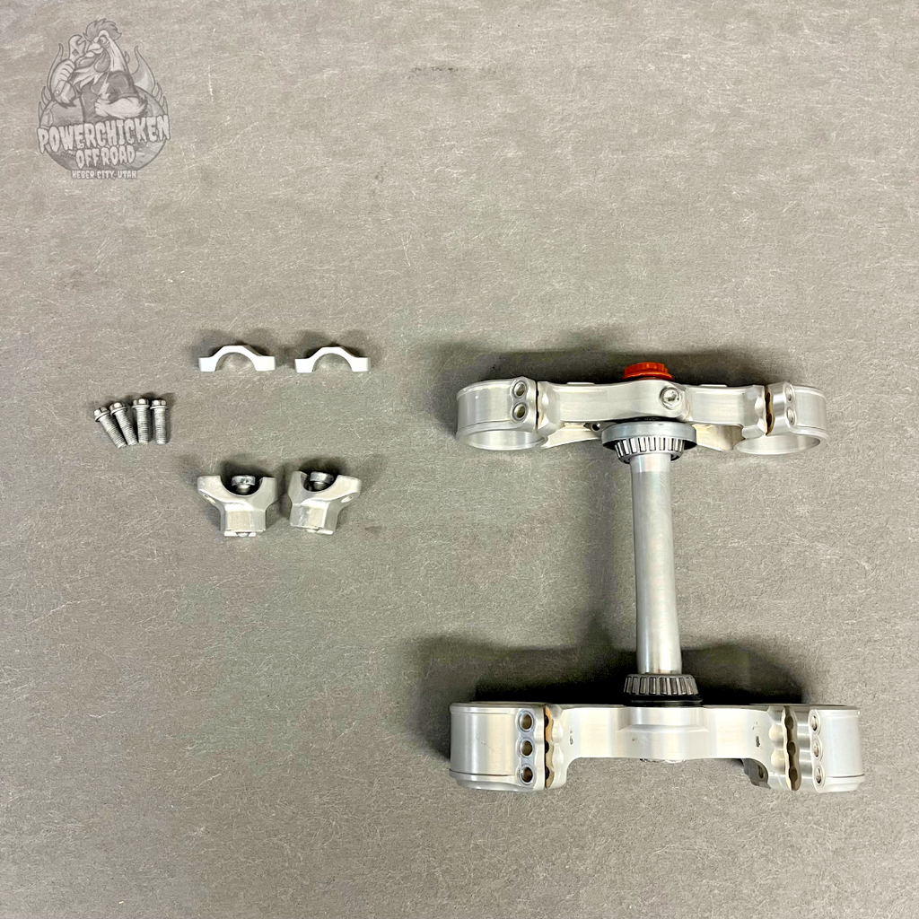 2008 KTM 144 SX OEM Triple Clamps w/ Steering Stem & Risers