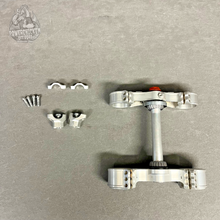 Load image into Gallery viewer, 2008 KTM 144 SX OEM Triple Clamps w/ Steering Stem &amp; Risers