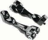 Kuryakyn Adjustable Passenger Peg Mounts for Harley-Davidson Gloss Black