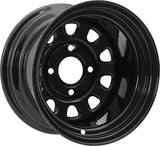 ITP Delta Steel 12x7 / 4/156 12mm BP / 4+3 Offset Black Wheel