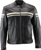 Kuryakyn Leather By River Road Hoodlum Vintage Leather Jacket Black - Large