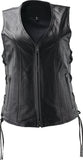 Kuryakyn Leather By River Road Sapphire Leather Vest Black Womens - Medium