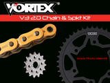 Vortex Racing V3 2.0 Chain and Sprocket Kit 3283-15,452AS-43,G520SX3-112- Gold